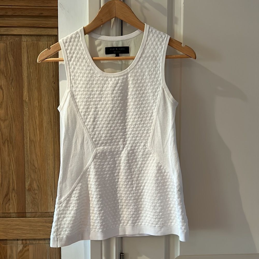🎀Rag & bone white fitted tank xs